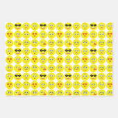 Feuille De Papier Cadeau Motif Emojis (Devant)