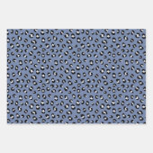 Feuille De Papier Cadeau Motif Empreinte de léopard noir blanc (Devant 3)