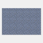 Feuille De Papier Cadeau Motif Empreinte de léopard noir blanc (Devant)