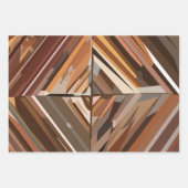 Feuille De Papier Cadeau Motif en bois de diamant géométrique moderne (Devant 2)