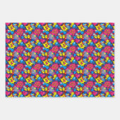 Feuille De Papier Cadeau Motif en carrelage pop comique pour enfants (Devant)