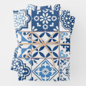 Feuille De Papier Cadeau Motif en céramique (En situation)