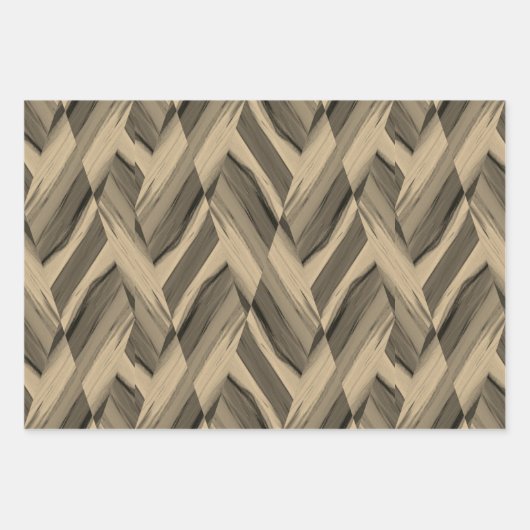 Feuille De Papier Cadeau Motif en marbre Brown complexe (Devant 2)