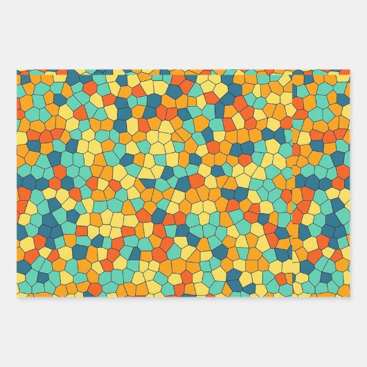 Feuille De Papier Cadeau Motif en mosaïque (Devant)