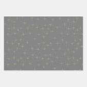 Feuille De Papier Cadeau Motif Éperche Noir Vert Et Gris (Devant 3)