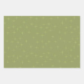 Feuille De Papier Cadeau Motif Éperche Noir Vert Et Gris (Devant 2)