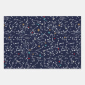 Feuille De Papier Cadeau Motif Espace  (Devant 3)