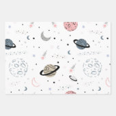 Feuille De Papier Cadeau Motif Espace et étoiles (Devant 2)