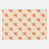 Feuille De Papier Cadeau Motif étoile mignonne Orange (Devant 2)