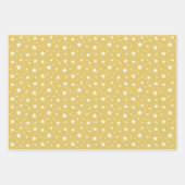 Feuille De Papier Cadeau Motif étoile sur bleu, or et rouge (Devant 3)