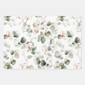 Feuille De Papier Cadeau Motif Eucalyptus aquarelle (Devant 3)