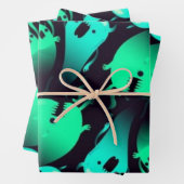 Feuille De Papier Cadeau Motif fantôme (En situation)