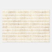 Feuille De Papier Cadeau Motif Flèche or Faux (Devant)