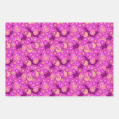 Feuille De Papier Cadeau Motif Fleur Art Déco Stylisé, Multicouleurs Wr (Devant 3)