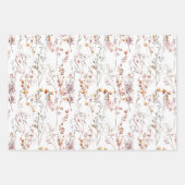 Feuille De Papier Cadeau Motif Fleur sauvage rustique (Devant)