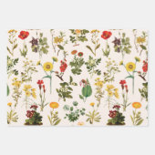 Feuille De Papier Cadeau Motif Fleur sauvage vintage (Devant 3)