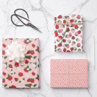 Motif Fleurs Blanches Fraises Roses Rouges Douces