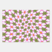 Feuille De Papier Cadeau Motif Fleurs Cosmos (Devant 3)