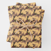 Feuille De Papier Cadeau Motif Fleurs délicates (En situation)