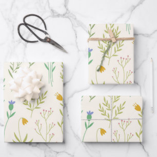 Feuille De Papier Cadeau Motif floral botanique victorien sombre et maussad