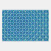 Feuille De Papier Cadeau Motif floral chic boho dynamique (Devant 3)