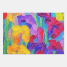 motif floral d'aquarelle coloré amusant