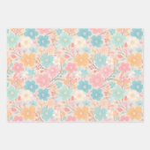 Feuille De Papier Cadeau Motif floral pastel (Devant 2)