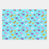 Feuille De Papier Cadeau Motif flottant de la piscine d'été (Devant 3)