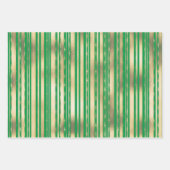 Feuille De Papier Cadeau motif formel élégant à saveurs vert or (Devant 2)