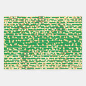 Feuille De Papier Cadeau motif formel élégant à saveurs vert or (Devant)