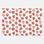 Feuille De Papier Cadeau Motif fraise (Devant 2)
