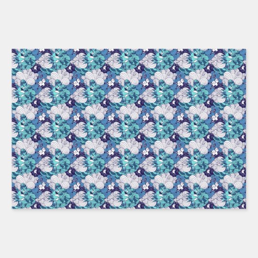 Feuille De Papier Cadeau Motif Funky Seashell (Devant)