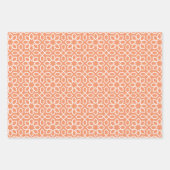 Feuille De Papier Cadeau Motif géométrique arabe Peach (Devant 2)