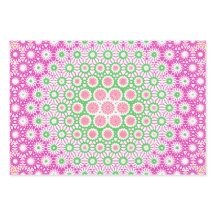 Motif Géométrique En Rose Et Vert