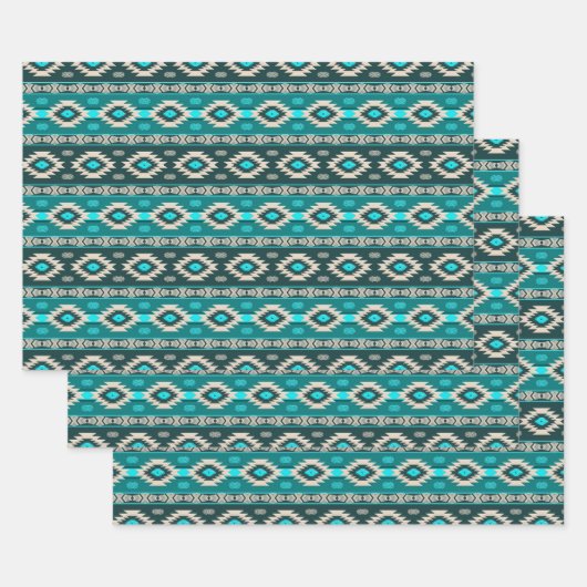 Feuille De Papier Cadeau Motif géométrique ethnique du Sud-Ouest (Lot)