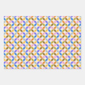 Feuille De Papier Cadeau Motif géométrique moderne et coloré du milieu du s (Devant 3)