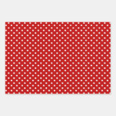Feuille De Papier Cadeau Motif géométrique moderne rouge et blanc (Devant)