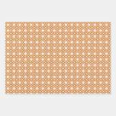 Feuille De Papier Cadeau Motif géométrique orange moderne (Devant)