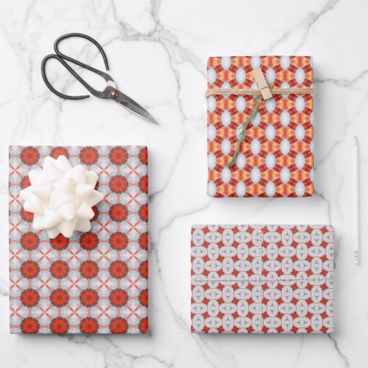 Feuille De Papier Cadeau Motif géométrique Peach Fuzz 7 (Recto)