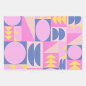 Feuille De Papier Cadeau Motif géométrique Planche Patchwork rose amusant (Devant)