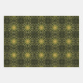 Feuille De Papier Cadeau Motif géométrique vert Terre no2 (Devant 3)