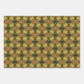 Feuille De Papier Cadeau Motif géométrique vert Terre no7 (Devant)