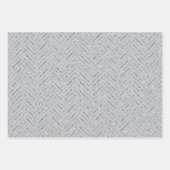 Feuille De Papier Cadeau Motif gris argent (Devant)
