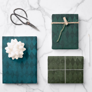 Feuille De Papier Cadeau Motif Harlequin en détresse