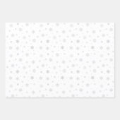 Feuille De Papier Cadeau Motif hivernal gris (Devant 2)