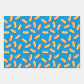 Feuille De Papier Cadeau Motif Hotdogs de restauration rapide (Devant)