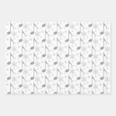 Feuille De Papier Cadeau Motif Houndstooth Chic Musical Notes (Devant 3)