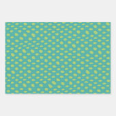 Feuille De Papier Cadeau Motif Ikat vert et Turquoise (Devant 2)