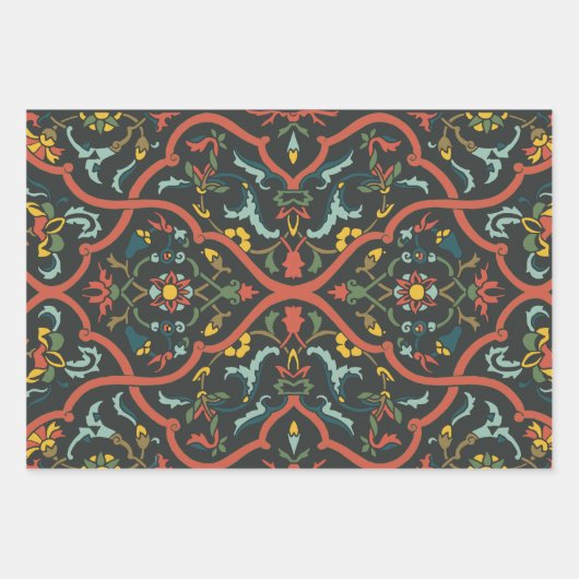 Feuille De Papier Cadeau Motif imprimé en Inde (Devant 3)