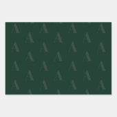 Feuille De Papier Cadeau Motif initial moderne monogramme vert pin foncé (Devant)